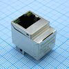TRJD4798BENL, разъем экран."гнездо" rj-45 c согласующ. фильтром 1000base-tx (1:1) gigabit, с poe ieee 802.3, вертикальный на плату, 2 светодиода (зеленый/желтый), без лепестков, от - 40 до + 85 гр.c