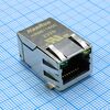 HR961160C, разъем rj45 для поверхностного монтажа с портом 1x1 с магнитным модулем и светодиодом для приложений 10 / 100base-tx