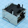 432028916, соединитель rj-45 розетка 8 контактов шаг 2.54мм угловой монтаж в отверстие 8 терминалов 1 порт лоток
