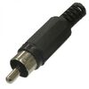 7-0206 / RP-405 BLACK, rca штекер кабельный, разъем типа "тюльпан" пластик черный
