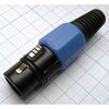 CANNON 81BL 3F, аудио разъём xlr - розетка кабельная, 3 контакта, цвет - синий