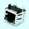TRJE101AGNL, разъем экран. "гнездо" rj-45, 2 верх. светодиод. (лев.желт./прав.зел.), с лепестк., от - 40 до + 85 гр.c, пр. угол на плату, lк. = 15.8 мм (аналог rjhse-5381*/ tj18-l8p8c-4* lк. = 15.8мм/ 615008137421*)