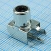 RCA-107 ГН НА ПЛАТУ (RS-101), гнездо rca на плату угловое, черный