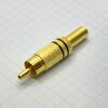 RCA Gold штырь с хв. RG59, rca штекер кабельный, разъем типа "тюльпан"