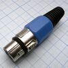 CANNON 79BL 3F, аудио разъём xlr - розетка кабельная, 3 контакта, цвет - синий