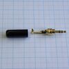 TRS 2.5B (micro plug) штекер металл мини, стерео аудио штекер 2.5 мм золотистый, миниатюрный металлический кожух
