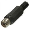 RP-406 BLACK, гнездо rca на кабель, пластик черный