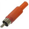 7-0206 / RP-405 RED, штекер rca на кабель, пластик красный
