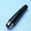 CANNON 57 3F, аудио разъём xlr - розетка кабельная, 3 контакта, цвет - чёрный