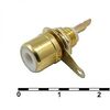 7-0234W GOLD / RS-115G, гнездо rca gold на корпус с гайкой