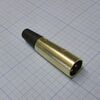 CANNON 46 3M, аудио разъём xlr - вилка кабельная, 3 контакта, цвет - золотистый