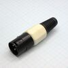 CANNON 80W 3M, аудио разъём xlr - вилка кабельная, 3 контакта, цвет - белый