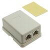 TJC-6P4CX2, разъем rj tjc-6p4cx2, 2 гнезда