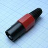 CANNON 80R 3M, аудио разъём xlr - вилка кабельная, 3 контакта, цвет - красный