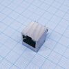 TRJE681BENL, разъем экран. "гнездо" rj-45, 2 светодиод. (зеленый/ желтый), без лепестк., вертик. на плату, -40...+85°с, h = 16.3 мм (аналог 1734577-1*)