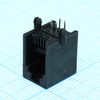 KLS12-123-4P4C-W/O-1-01, разъем модульный tj1a-4p4c монтаж в отверстие