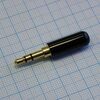 TRS 3.5Bk (mini plug) штекер металл мини, стерео аудио штекер 3.5мм, металлический черный миниатюрный кожух