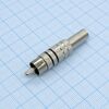 RCA мет штырь с хв. RG59, rca штекер кабельный, разъем типа "тюльпан" металл