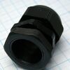 Кабельный ввод PG-25 черный, кабель ввод, крепление на панель