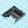 DS1139-05-08SS4BSR, держатель карты micro sd нажатие высота 1.85мм для поверхностного монтажа