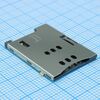 L-KLS1-SIM-030-6P, держатель sim карты 6 контактов