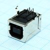 USB B A-09 розетка на плату, разъем usb тип b, розетка на плату 4 конт