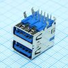 484060003, разъем usb тип a, usb 3.0, розетка, сдвоенная