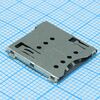 SIM7100-6-1-15-00-A, разъем микро sim карты 6 контактов шаг 1.27мм угловой smd лента на катушке