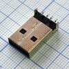 USB A 18 вилка SMT, разъем usb тип а, вилка, 4 контакта smt
