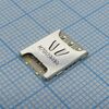1042240820, гнездо памяти, push-pull, 104224 series, nano sim, 6 контакт(-ов), медный сплав