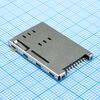 DS1138-10-08SS0BXR, слот sim карты 8 контактов шаг 1.27мм, smt, h=1.8мм
