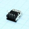 676430910, разъем usb тип а розетка,4 контакта, угловой монтаж в отверстие 4 провода 1 порт лоток