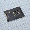 475533001, гнездо sim 6 контактов 2.54мм 0.5а поверхностный монтаж лента на катушке