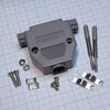 DS1045-25AP1L1-A, кожух для d-sub разьема 25 pin с удлиненными винтами, пластик, серый
