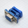 KLS1-222-09-F-L, d-sub разъем idc для плоского кабеля, стандартная плотность, розетка