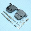 DS1045-15AP1L1-A, кожух для d-sub разьема 15 pin с удлиненными винтами, пластик, серый