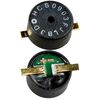 HCS0903F, пьезоизлучатель звуковой +3в, 80ма, 85дб, 2730 гц, -40 +85с, 18 ом, d=9mm, h=4.4mm, smd