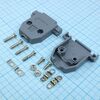 DS1045-15AP1S1-B, кожух для d-sub разьема 15 pin пластик, серый