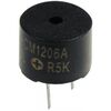 HCM1206A, звукоизлучатель электромагнитный, +6v d=12mm 30 ма, 85 дб, 2.3 кгц, h=9.5 мм