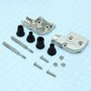 DS1047-01-09M2, кожух для разъема d-sub 9pin с удлиненными винтами, металлизированный угловой