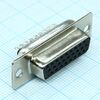 DS1035-26FBNSISS, d-sub разъем высокой плотности, пайка на кабель, розетка, 26 контактов, цвет - чёрный