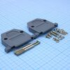 DS1045-25AP1L1-B, кожух для d-sub разьема 25 pin с удлиненными винтами, пластик, серый