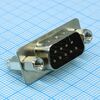 DS1034-09MBNSI44, разъем d-sub, вилка на плату, 9 контактов, вертикальный / чёрный