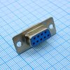 DS1033-09FUNSISS-CT, гнездо 9 pin на кабель (пайка)