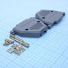 DS1045-37AP1L1-B, кожух для d-sub разьема 37 pin с удлиненными винтами, пластик, серый
