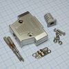 DS1047-25M2L-N, кожух для разъема d-sub 25 контактов, металл, с удлиненными винтами