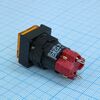 D16LMS1-1ABKY, d16lms1-1abky, переключатель кнопочный без фиксации 250в/5а led подсветка 24в
