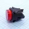 DS SC-7087B-1 БФЧК, кнопка без фиксации, нормально разомкнутая, черный корпус красная клавиша, подсветка 220в