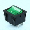 MIRS-201A-4C3-G/B, переключатель с подсветкой on-off (10a 125vac, 6a 250vac, 15a 12vdc) dpst 4p