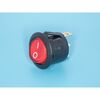 SWR-21R/L, выключатель 220в 3 контакта круглый, d 20мм с подсветкой, красный, вкл-выкл